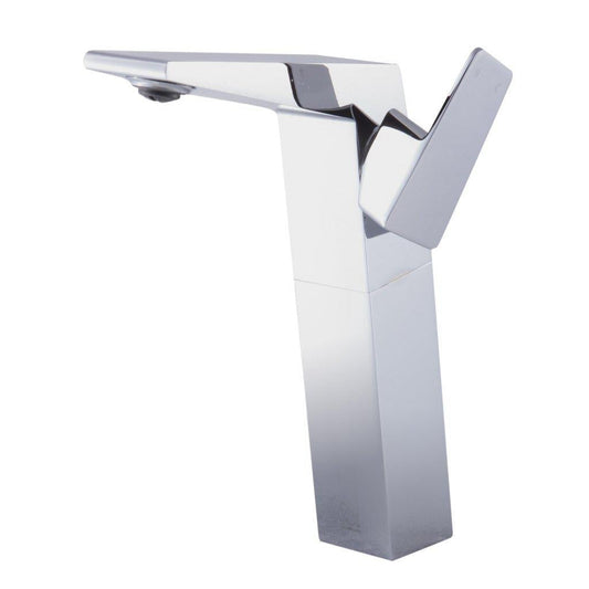 ALFI Brand AB1475-PC Polished Chrome Vessel Square Spout Brass Bathroom Sink Faucet With Single Lever