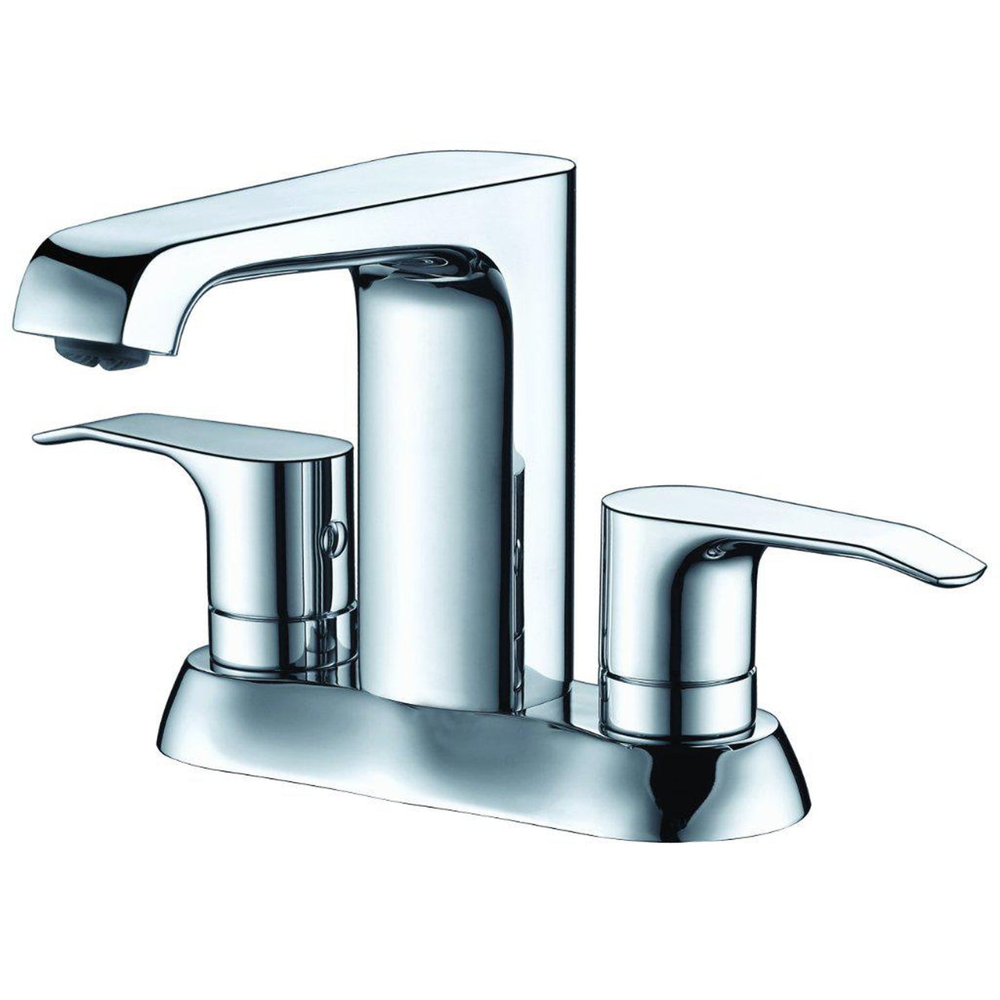 ALFI Brand AB1493-PC Polished Chrome Centerset Brass Bathroom Sink Faucet With Two Lever Handles