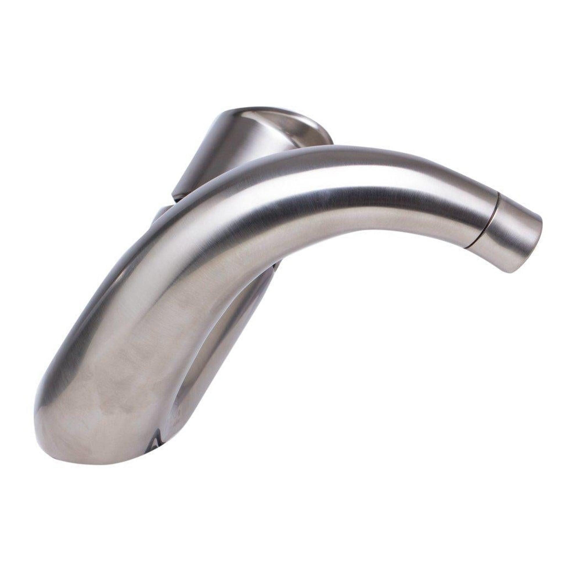 ALFI Brand AB1572-BN Brushed Nickel Wave Spout Brass Bathroom Sink Faucet With Single Lever