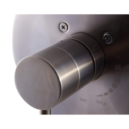 ALFI Brand AB1601-BN Round Brushed Nickel Pressure Balanced Shower Mixer
