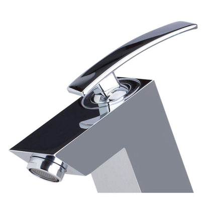 ALFI Brand AB1628-PC Polished Chrome Single Hole Brass Bathroom Sink Faucet With Single Lever