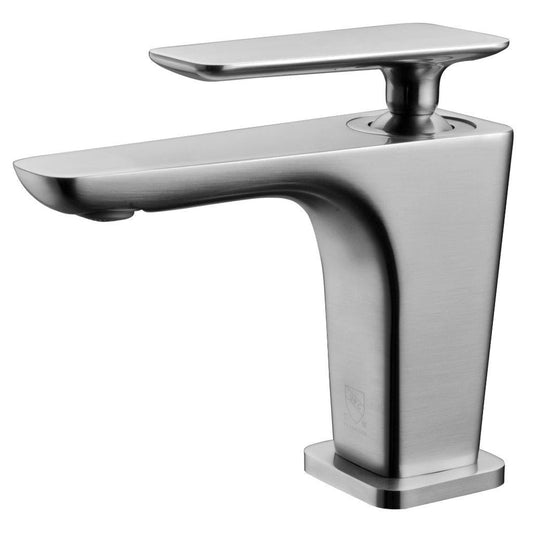 ALFI Brand AB1779-BN Brushed Nickel Single Hole Brass Bathroom Sink Faucet With Single Lever