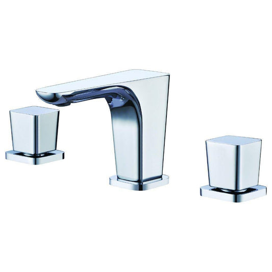 ALFI Brand AB1782-PC Polished Chrome Widespread Brass Bathroom Sink Faucet With Double Knob