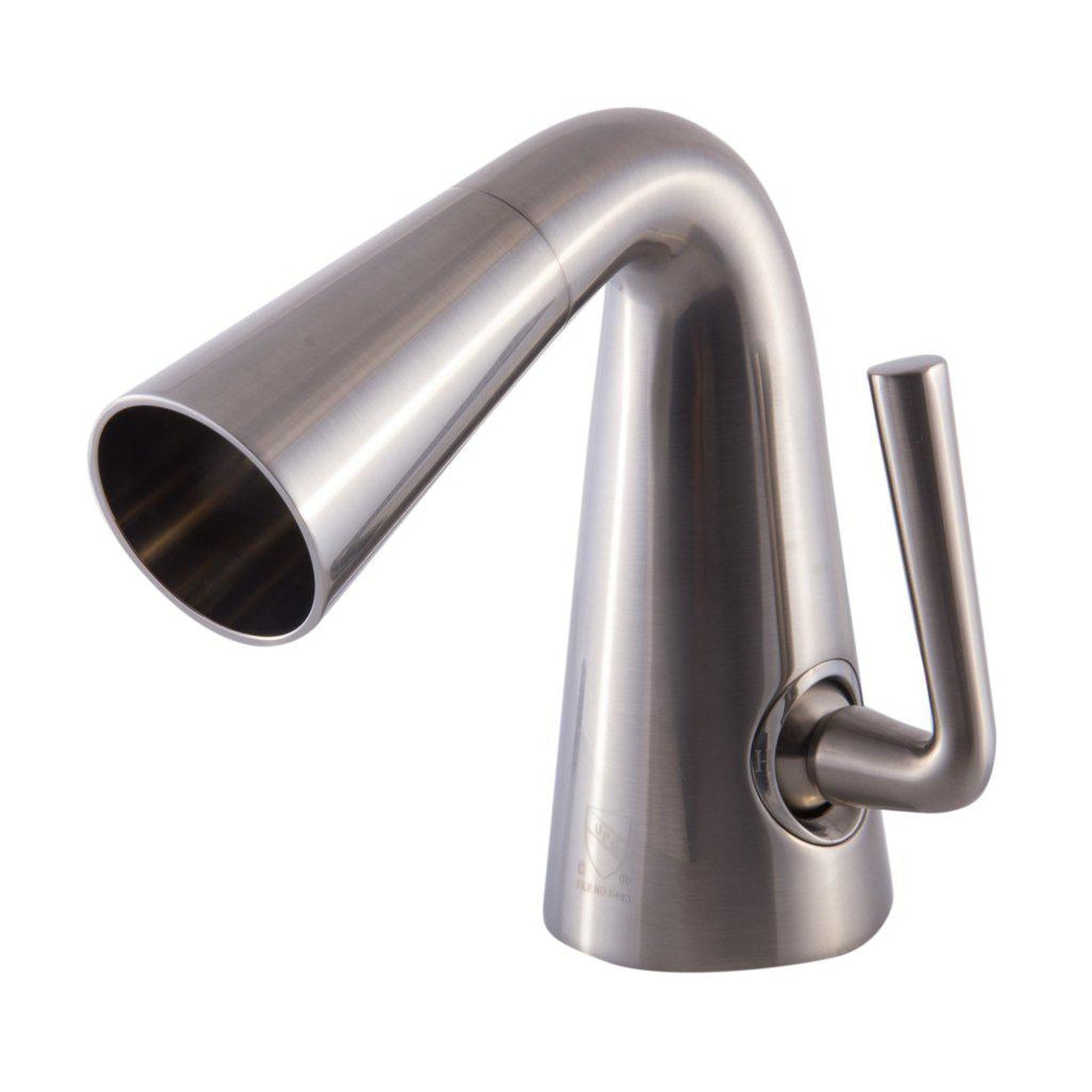 ALFI Brand AB1788-BN Brushed Nickel Single Hole Cone Waterfall Spout Brass Bathroom Sink Faucet With Single Lever