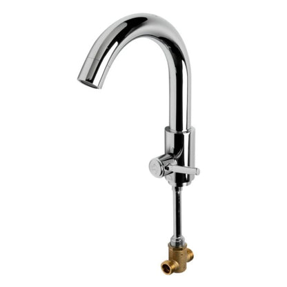ALFI Brand AB2503-PC Polished Chrome Deck Mounted Tub Filler With Round Hand Held Showerhead