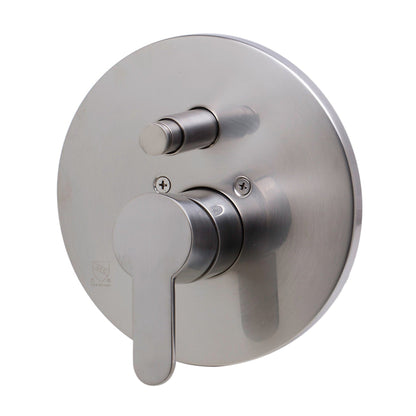 ALFI Brand AB3101-BN Round Brushed Nickel Shower Valve Mixer With Single Lever Handle and Diverter