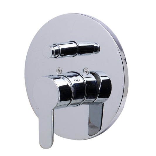 ALFI Brand AB3101-PC Round Polished Chrome Shower Valve Mixer With Single Lever Handle and Diverter