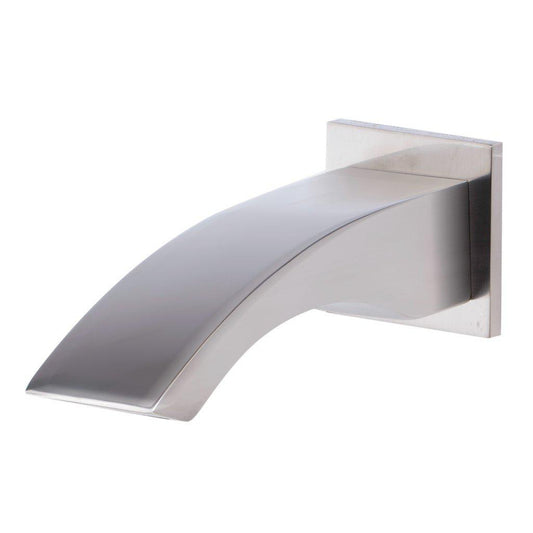 ALFI Brand AB3301-BN Brushed Nickel Wall Mounted Curved Tub Filler Bathroom Spout
