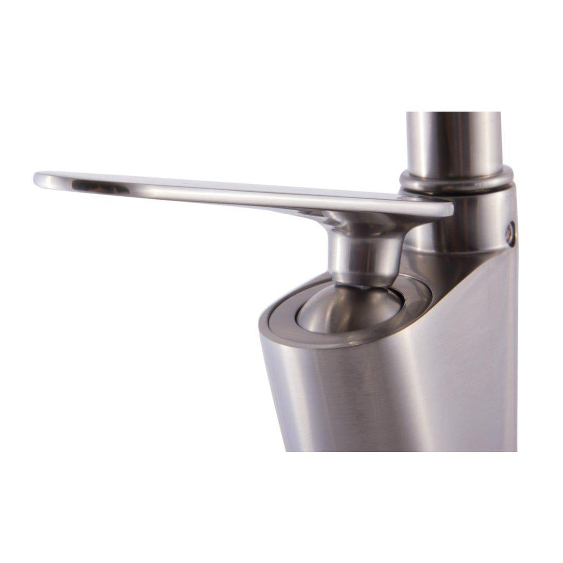 ALFI Brand AB3600-BN Brushed Nickel Vessel Gooseneck Spout Brass Bathroom Sink Faucet With Single Lever