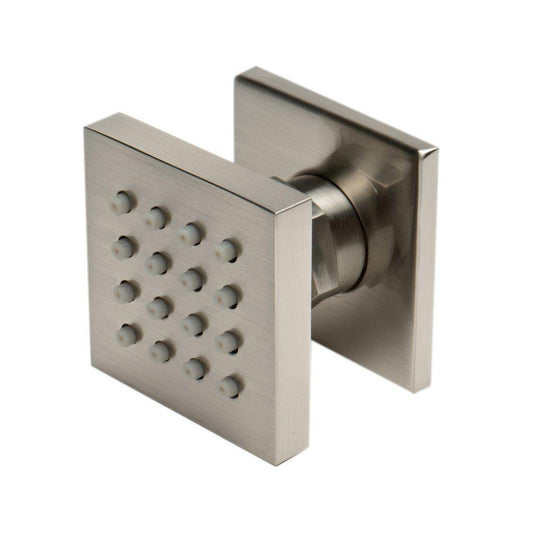 ALFI Brand AB3820-BN 2" Brushed Nickel Square Wall Mounted Adjustable Shower Body Spray