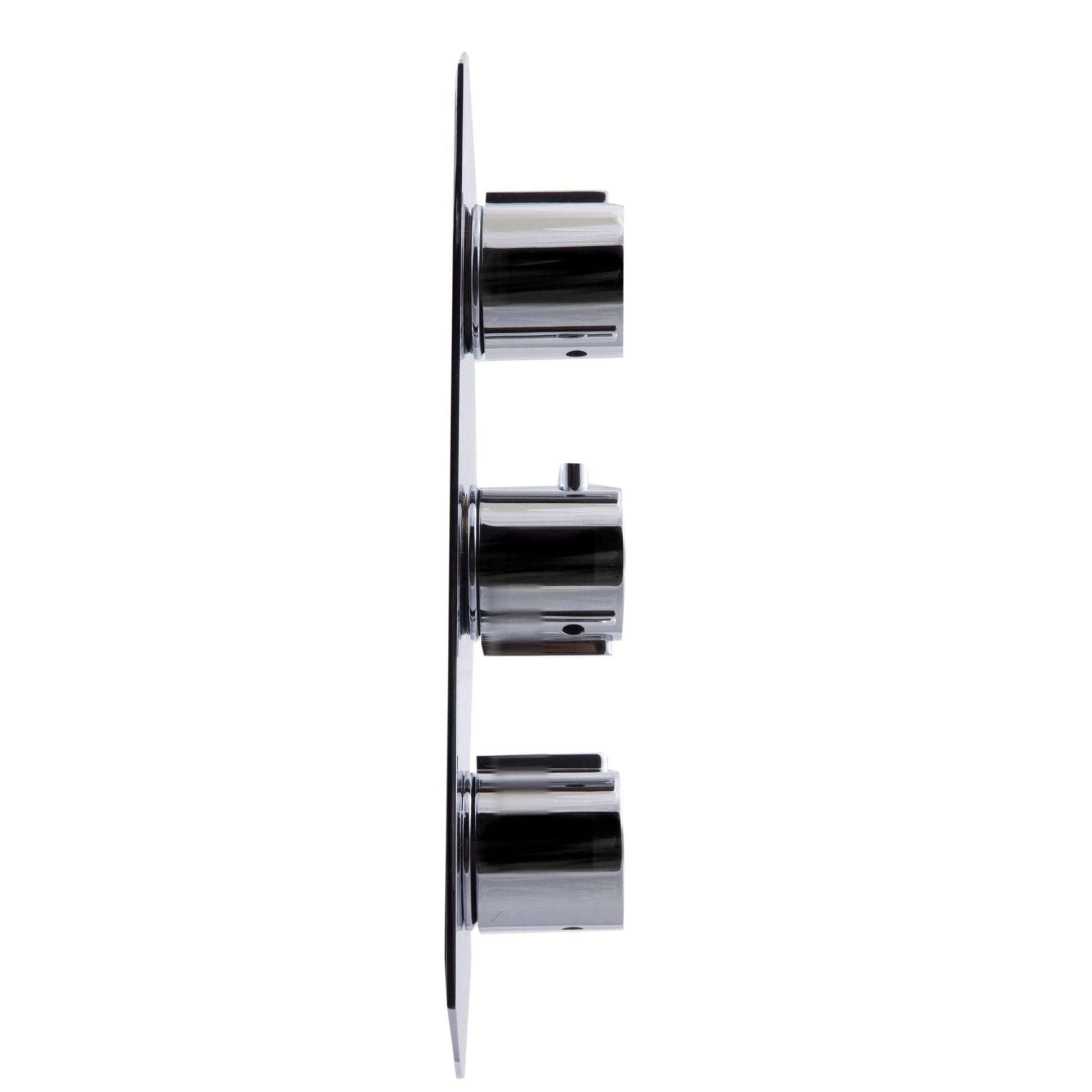 ALFI Brand AB3901-PC Polished Chrome 2 Way Thermostatic Shower Mixer With Round Knobs