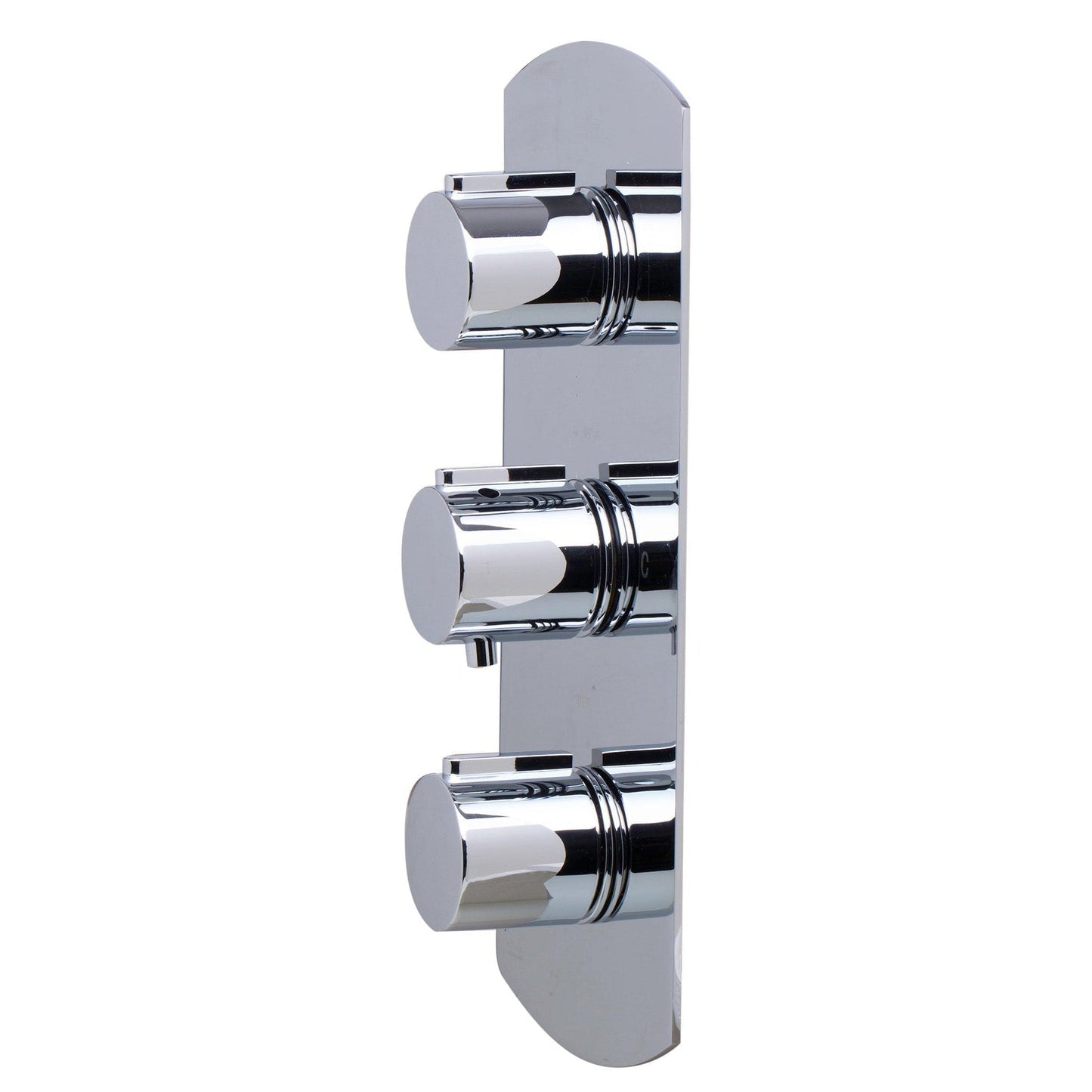 ALFI Brand AB4001-PC Polished Chrome Concealed 3-Way Thermostatic Valve Shower Mixer With Round Knobs