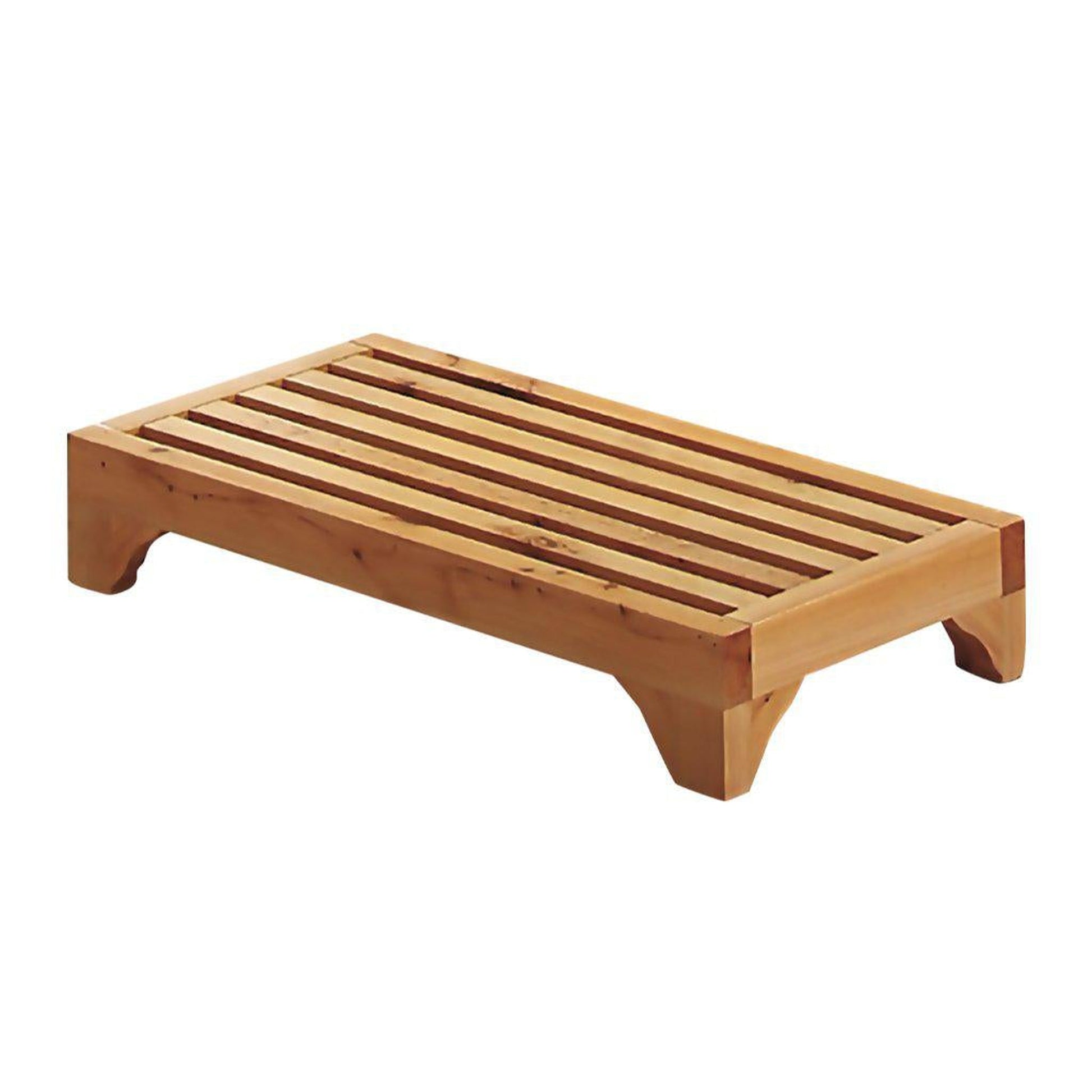 ALFI Brand AB4409 4" Solid Cedar Wooden Stepping Stool Multi-Purpose Accessory