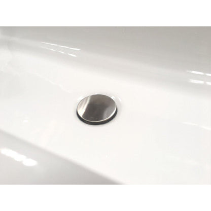 ALFI Brand AB5009-BSS Brushed Stainless Steel Pop Up Bathroom Sink Drain Without Overflow