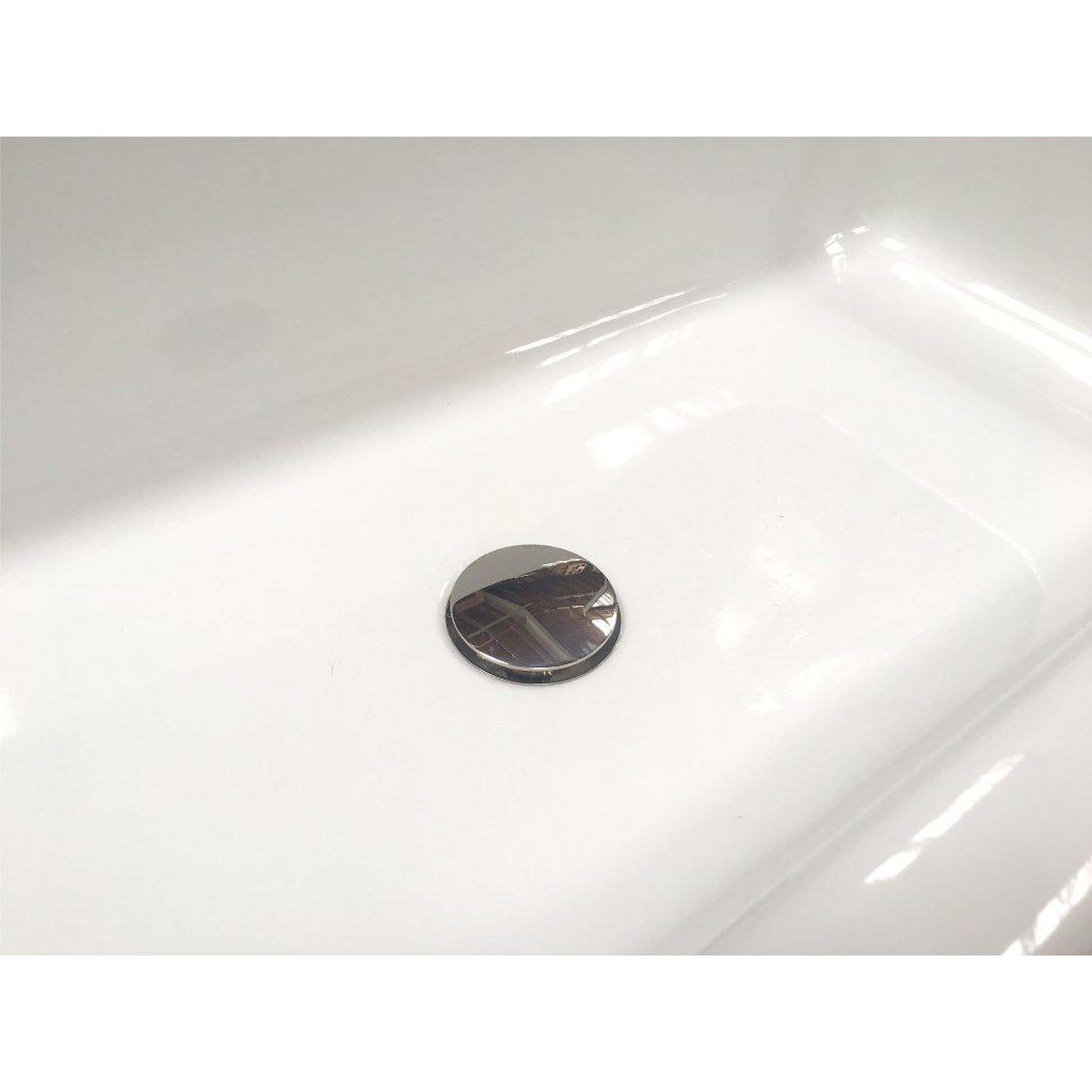 ALFI Brand AB5009-PSS Polished Stainless Steel Pop Up Bathroom Sink Drain Without Overflow