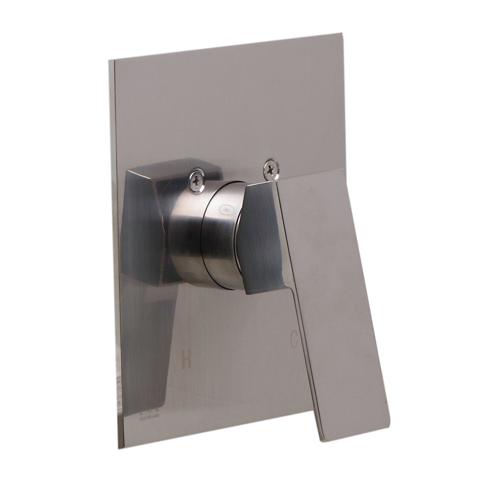 ALFI Brand AB5501-BN Square Brushed Nickel Shower Valve Mixer With Single Lever Handle