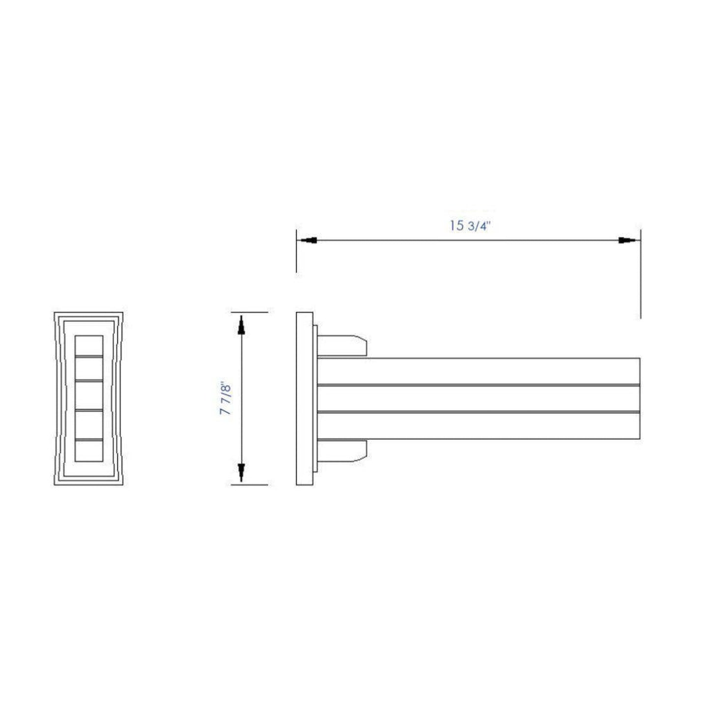 ALFI Brand AB5506 16" Wall-Mounted Triple Rack Wooden Towel Bar