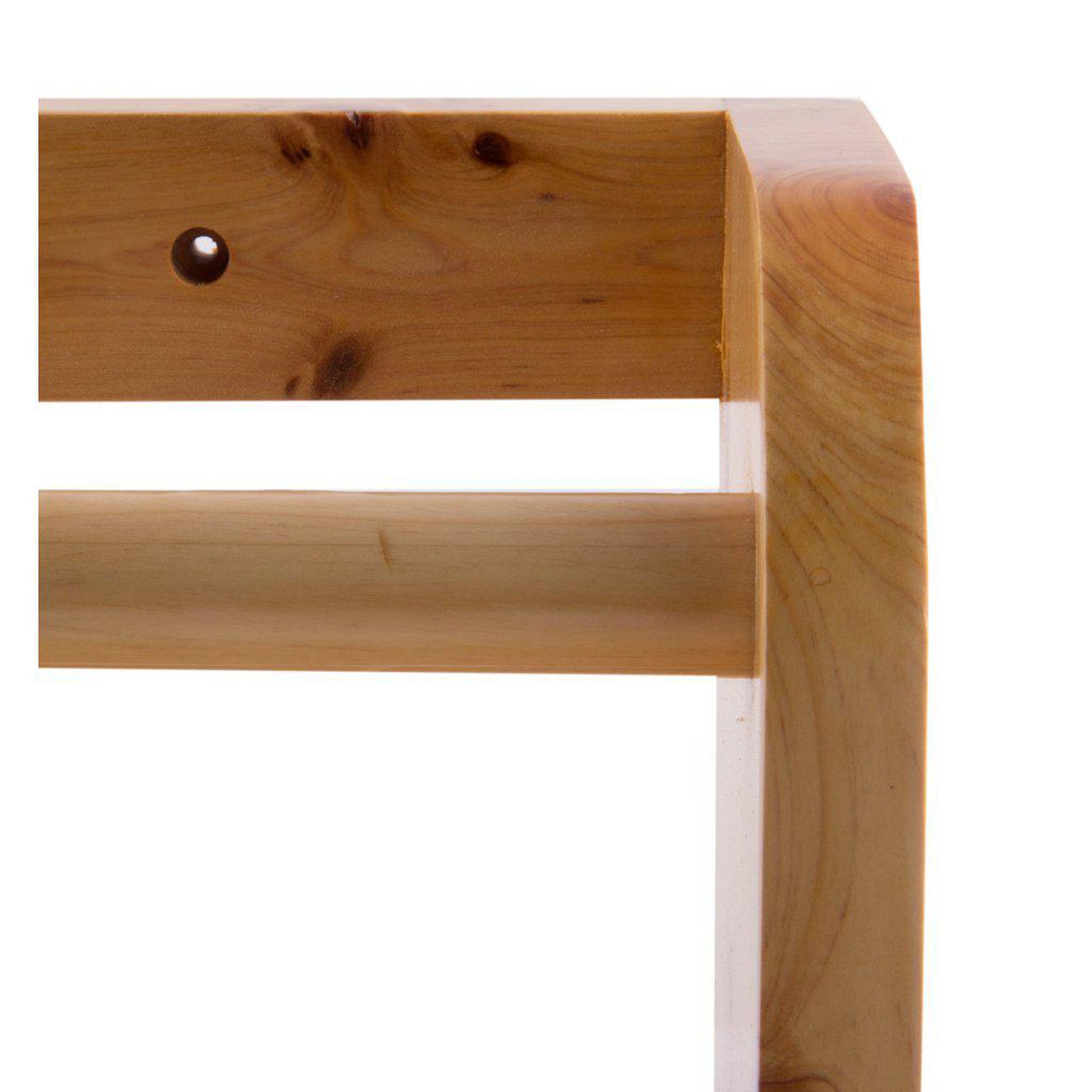 ALFI Brand AB5508 18" Wall-Mounted Wooden Shelf & Hooks Bathroom Accessory