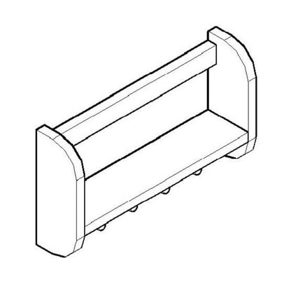 ALFI Brand AB5508 18" Wall-Mounted Wooden Shelf & Hooks Bathroom Accessory