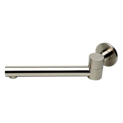 ALFI Brand AB6601-BN Brushed Nickel Wall-Mounted Solid Brass Round Foldable Bathtub Spout