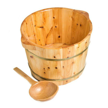 ALFI Brand AB6604 5" Round Solid Cedar Foot Soaking Barrel Bucket