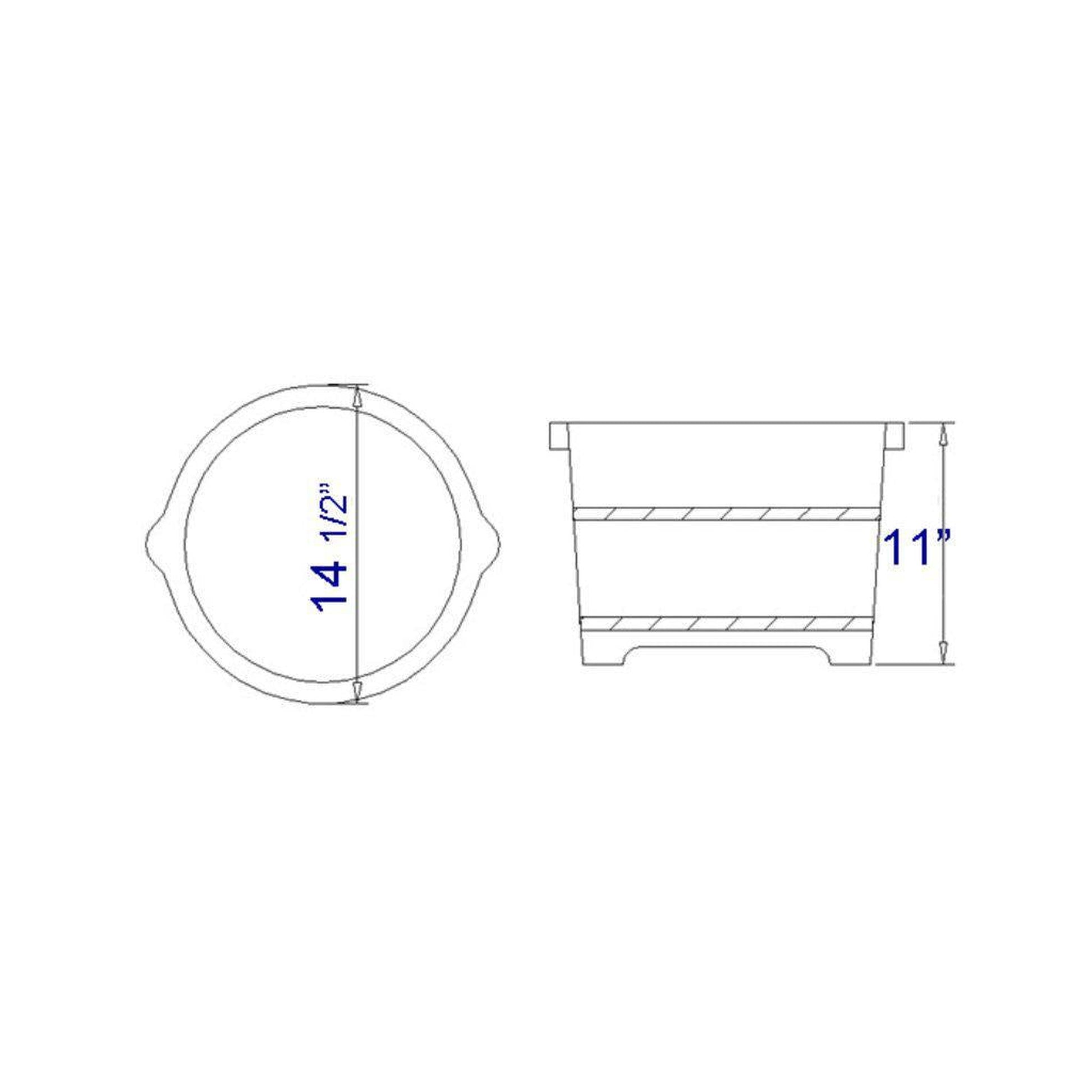 ALFI Brand AB6604 5" Round Solid Cedar Foot Soaking Barrel Bucket