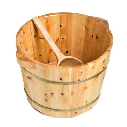 ALFI Brand AB6604 5" Round Solid Cedar Foot Soaking Barrel Bucket