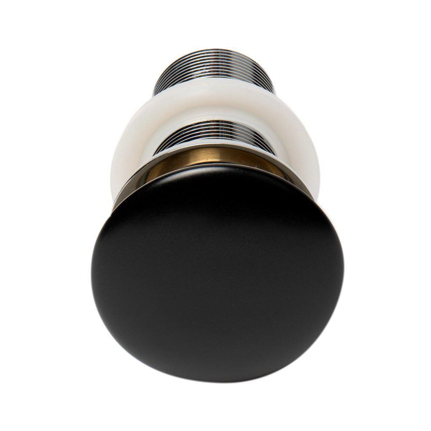 ALFI Brand AB8055-BM Black Matte Ceramic Mushroom Top Pop Up Bathroom Sink Drain Without Overflow