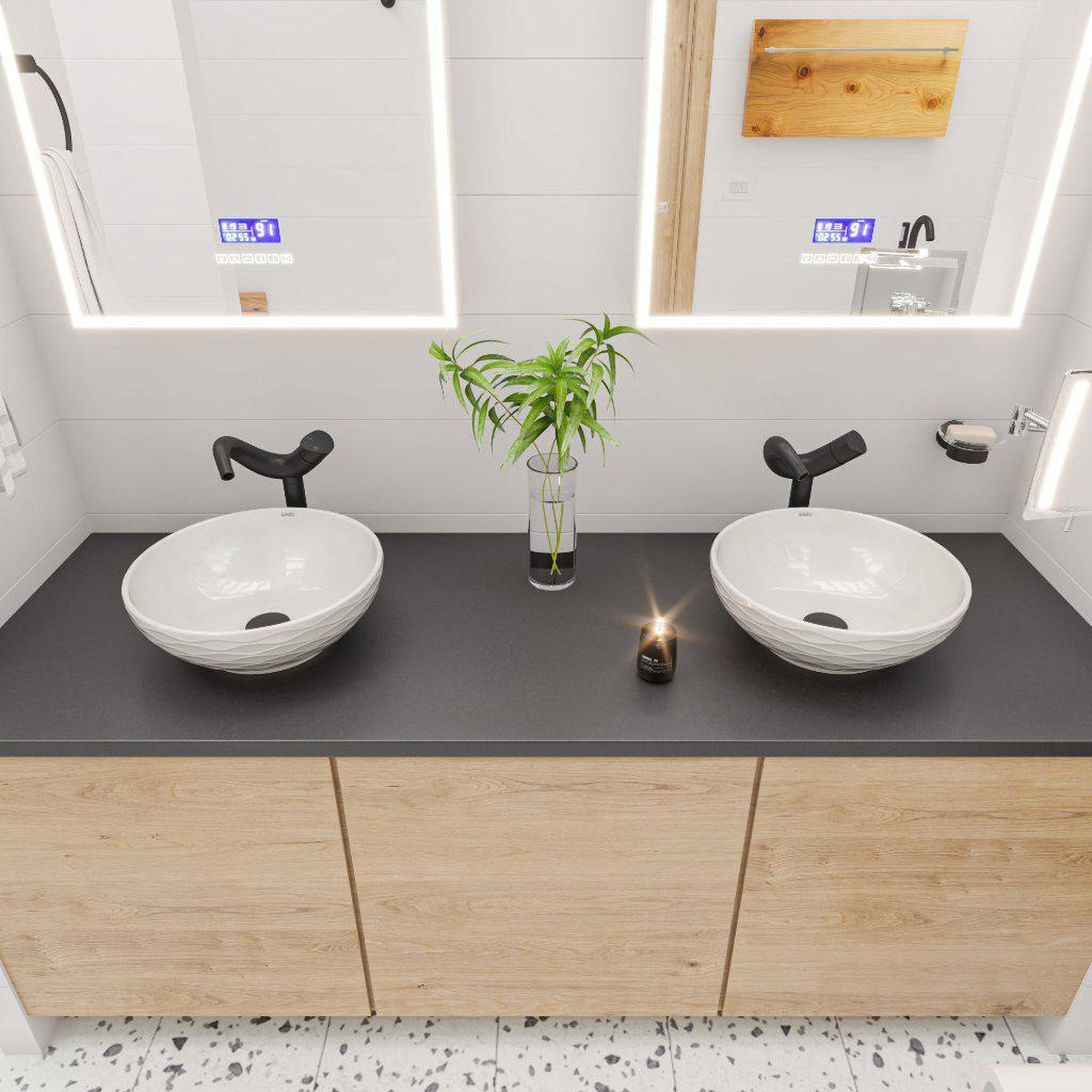 ALFI Brand AB9055-BM Black Matte Solid Brass Pop Up Bathroom Sink Drain Without Overflow