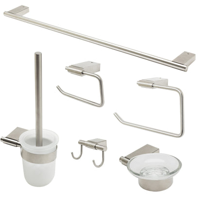 ALFI Brand AB9515-BN Brushed Nickel 6 Piece Matching Bathroom Accessory Set