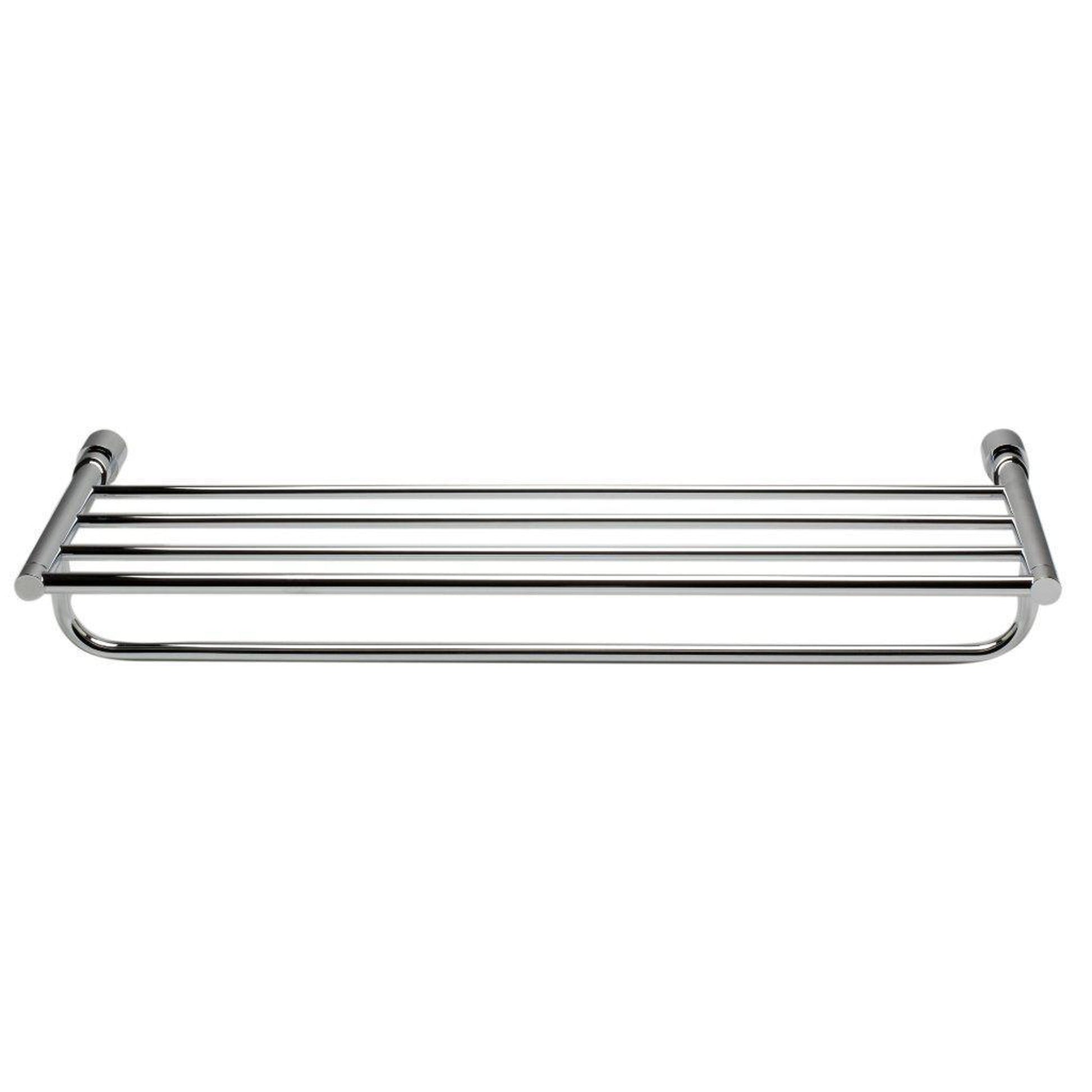 ALFI Brand AB9523 24" Polished Chrome Towel Bar & Shelf Bathroom Accessory