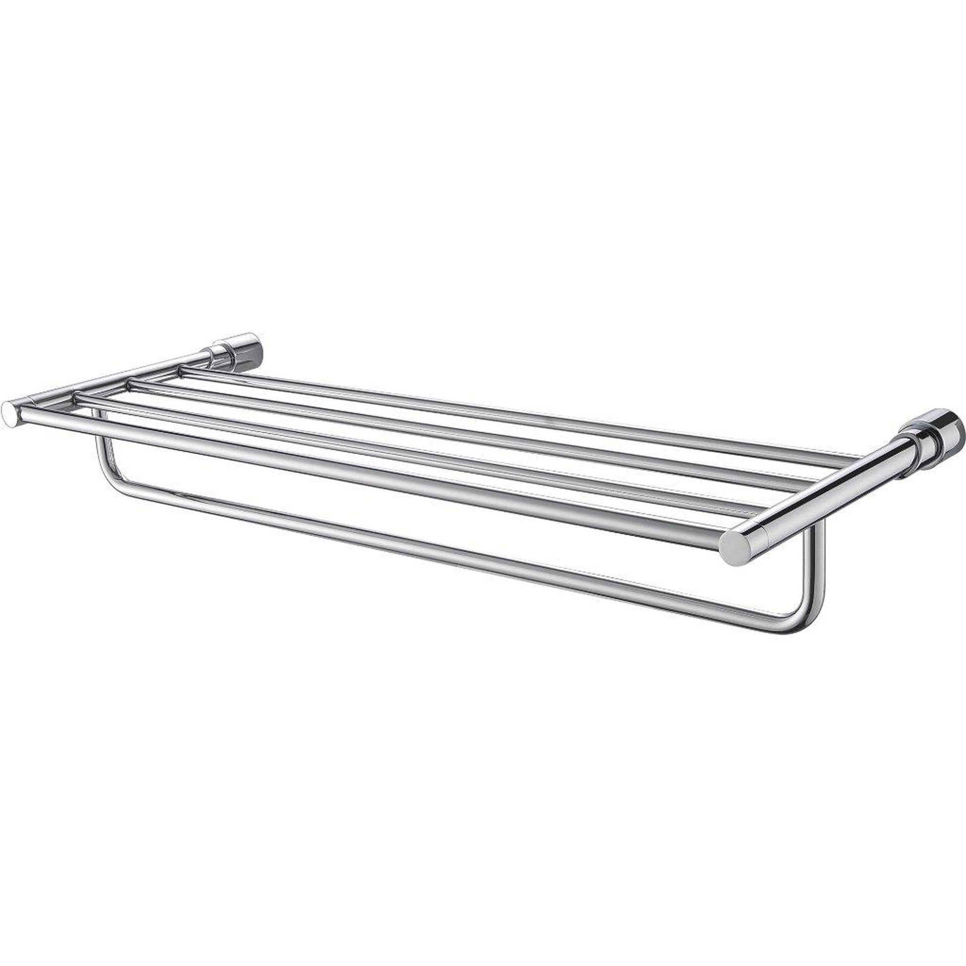 ALFI Brand AB9523 24" Polished Chrome Towel Bar & Shelf Bathroom Accessory