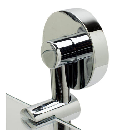 ALFI Brand AB9548 Polished Chrome Corner Mounted Double Glass Shower Shelf Bathroom Accessory
