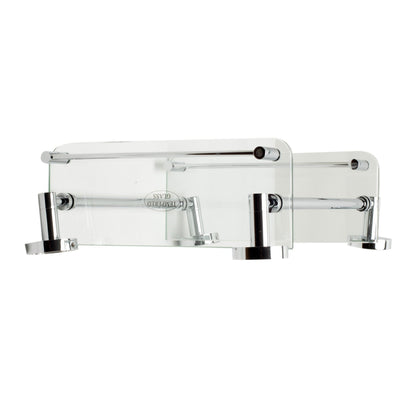 ALFI Brand AB9549 Polished Chrome Wall-Mounted Double Glass Shower Shelf Bathroom Accessory