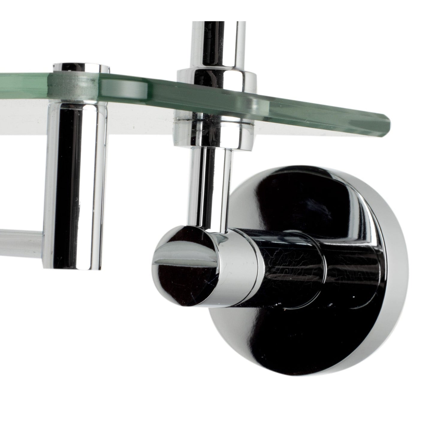 ALFI Brand AB9549 Polished Chrome Wall-Mounted Double Glass Shower Shelf Bathroom Accessory