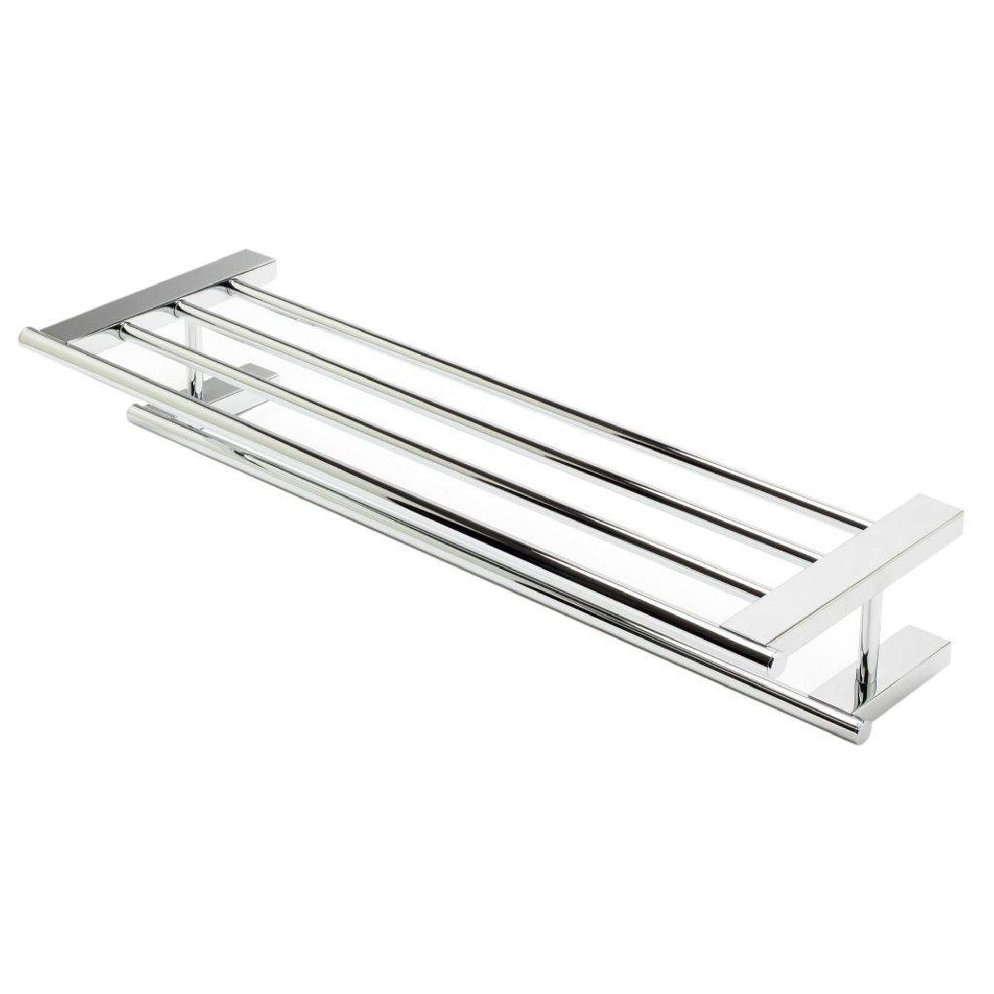 ALFI Brand AB9564-PC 26" Polished Chrome Wall-Mounted Towel Bar & Shelf Bathroom Accessory