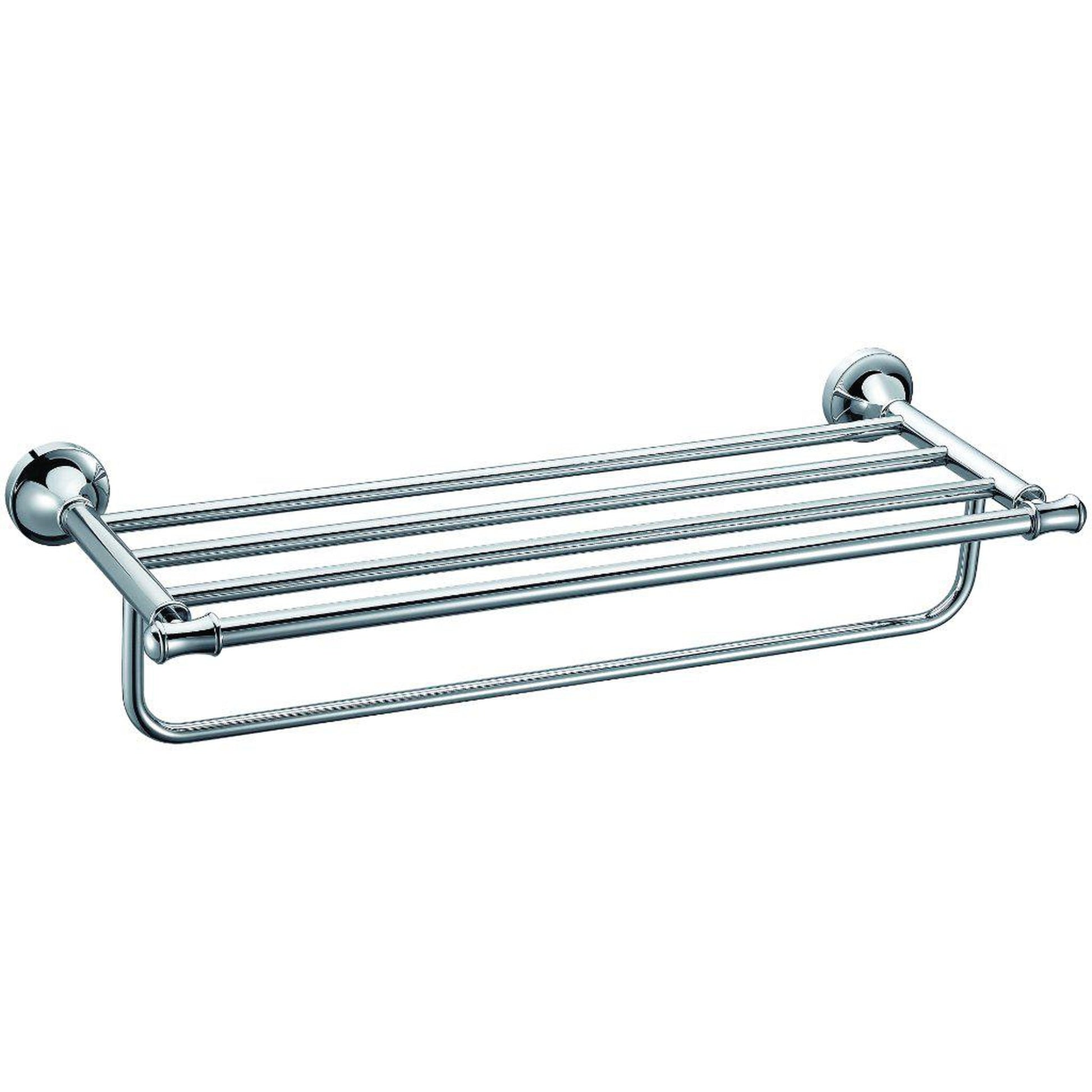 ALFI Brand AB9583 23" Polished Chrome Towel Bar & Shelf Bathroom Accessory