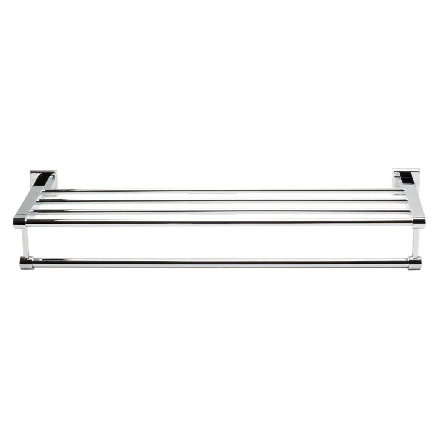 ALFI Brand AB9596 24" Polished Chrome Towel Bar & Shelf Bathroom Accessory