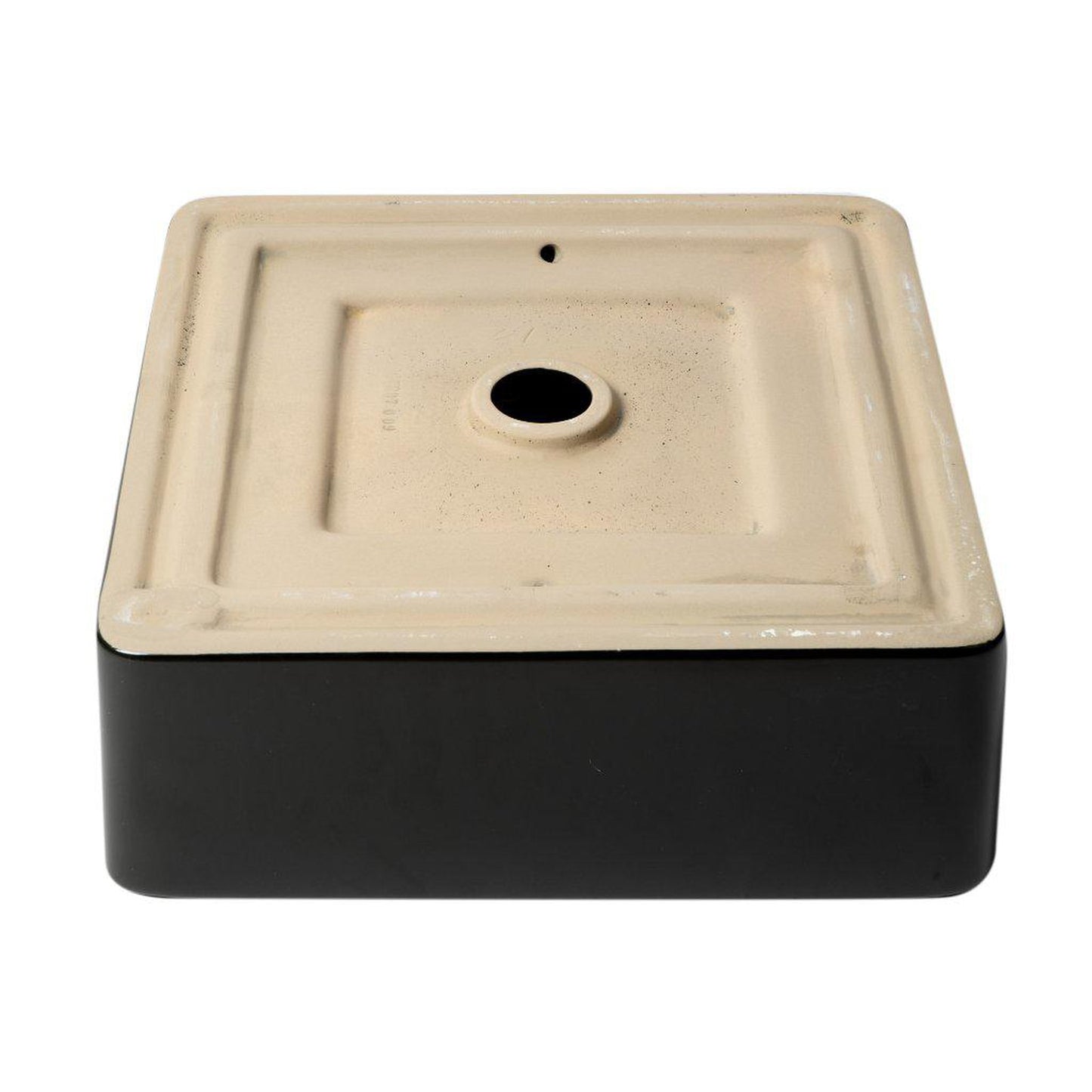 ALFI Brand ABC903-BM 16" Black Matte Above Mount Square Ceramic Bathroom Sink