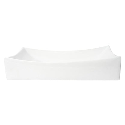 ALFI Brand ABC904 26" White Glossy Above Mount Fancy Rectangle Ceramic Bathroom Sink