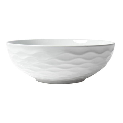 ALFI Brand ABC909 15" White Above Mount Decorative Round Ceramic Bathroom Sink