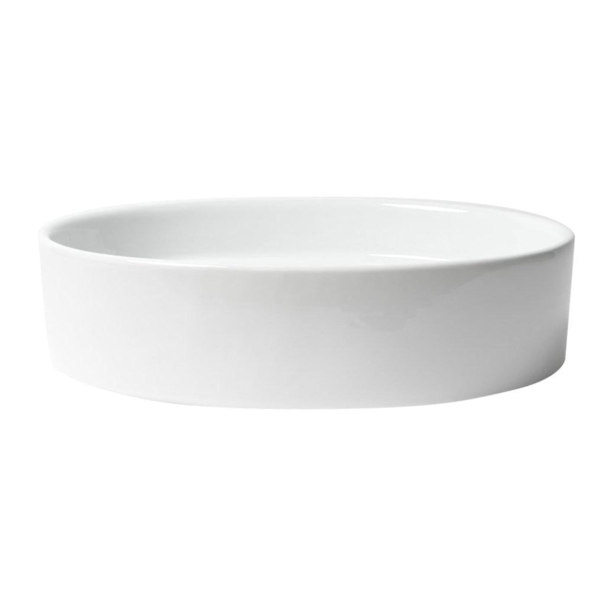 ALFI Brand ABC911 22" White Above Mount Oval Ceramic Bathroom Sink