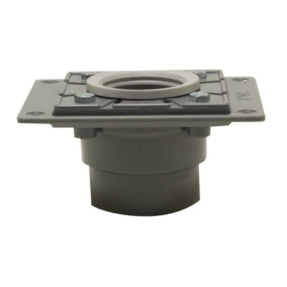 ALFI Brand ABDB55 Square PVC Shower Drain Base With Rubber Fitting