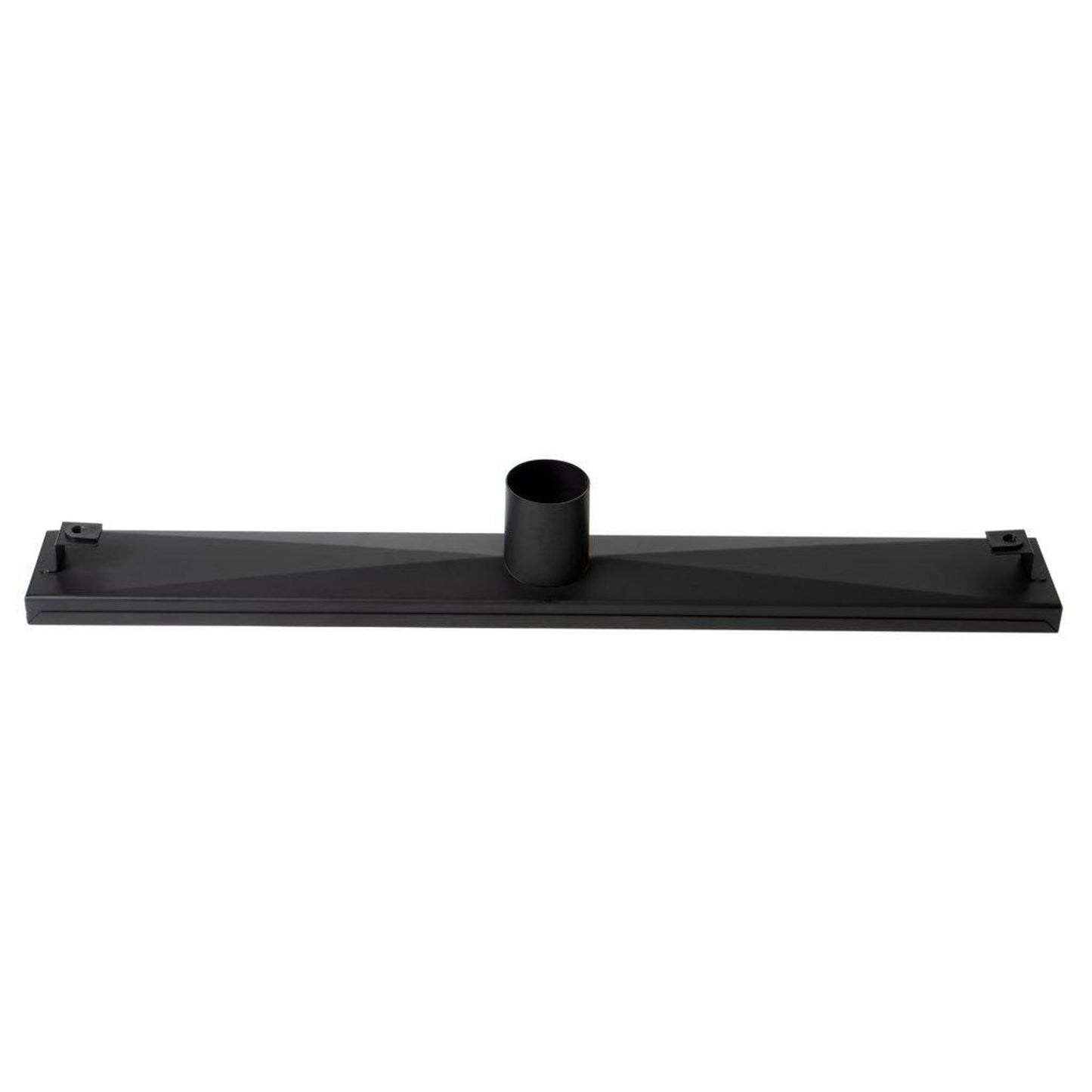 ALFI Brand ABLD24C-BM 24" Black Matte Stainless Steel Rectangle Linear Shower Drain With Groove Holes