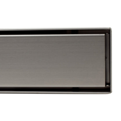 ALFI Brand ABLD32B-BSS 32" Brushed Stainless Steel Rectangle Linear Shower Drain With Solid Cover