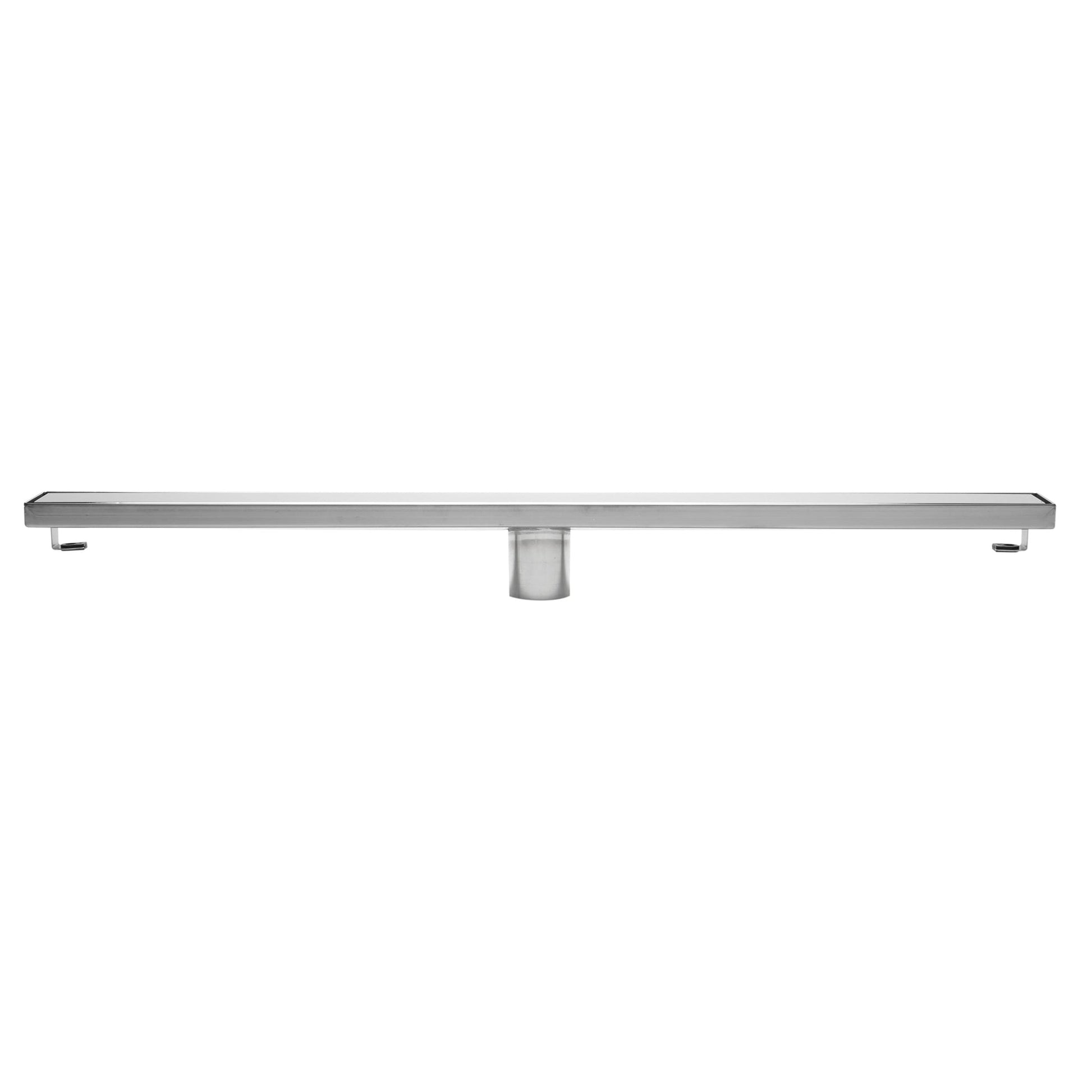 ALFI Brand ABLD32B-PSS 32" Polished Stainless Steel Rectangle Linear Shower Drain With Solid Cover