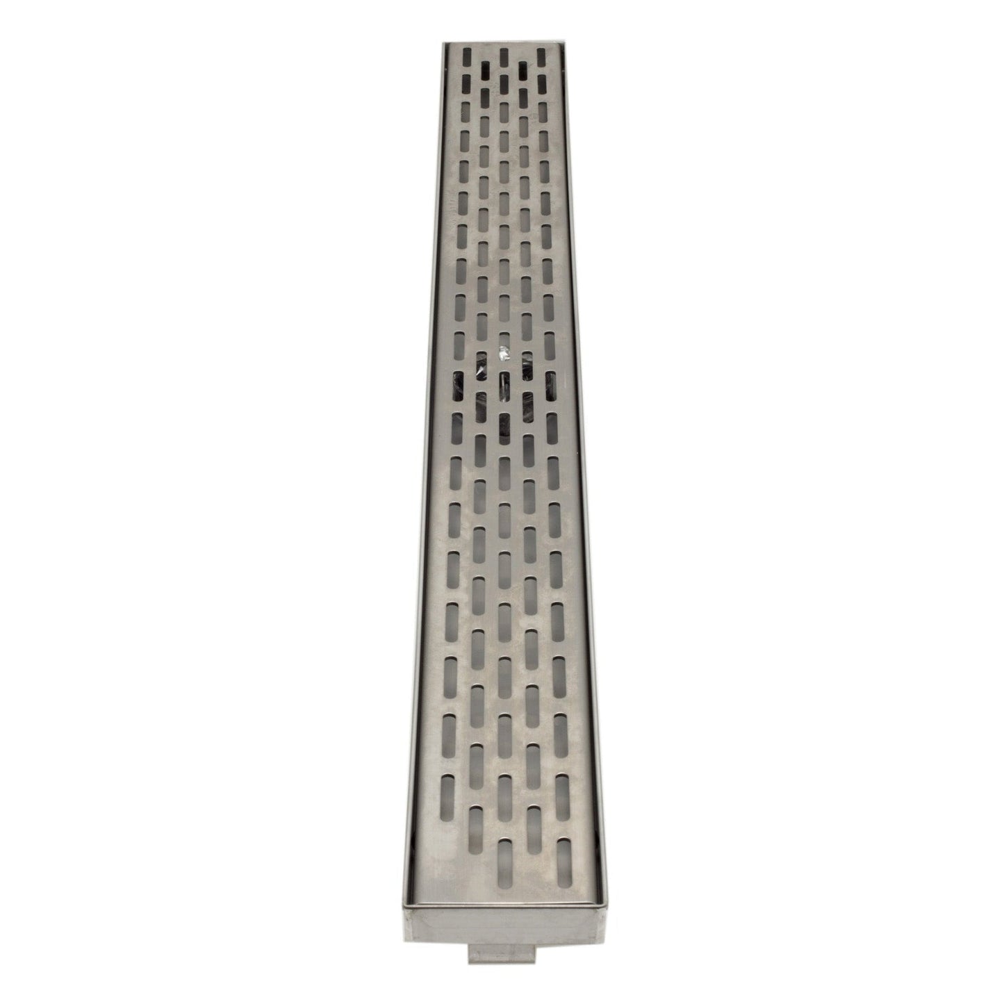 ALFI Brand ABLD32C-BSS 32" Brushed Stainless Steel Rectangle Linear Shower Drain With Groove Holes