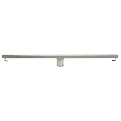 ALFI Brand ABLD32C-BSS 32" Brushed Stainless Steel Rectangle Linear Shower Drain With Groove Holes