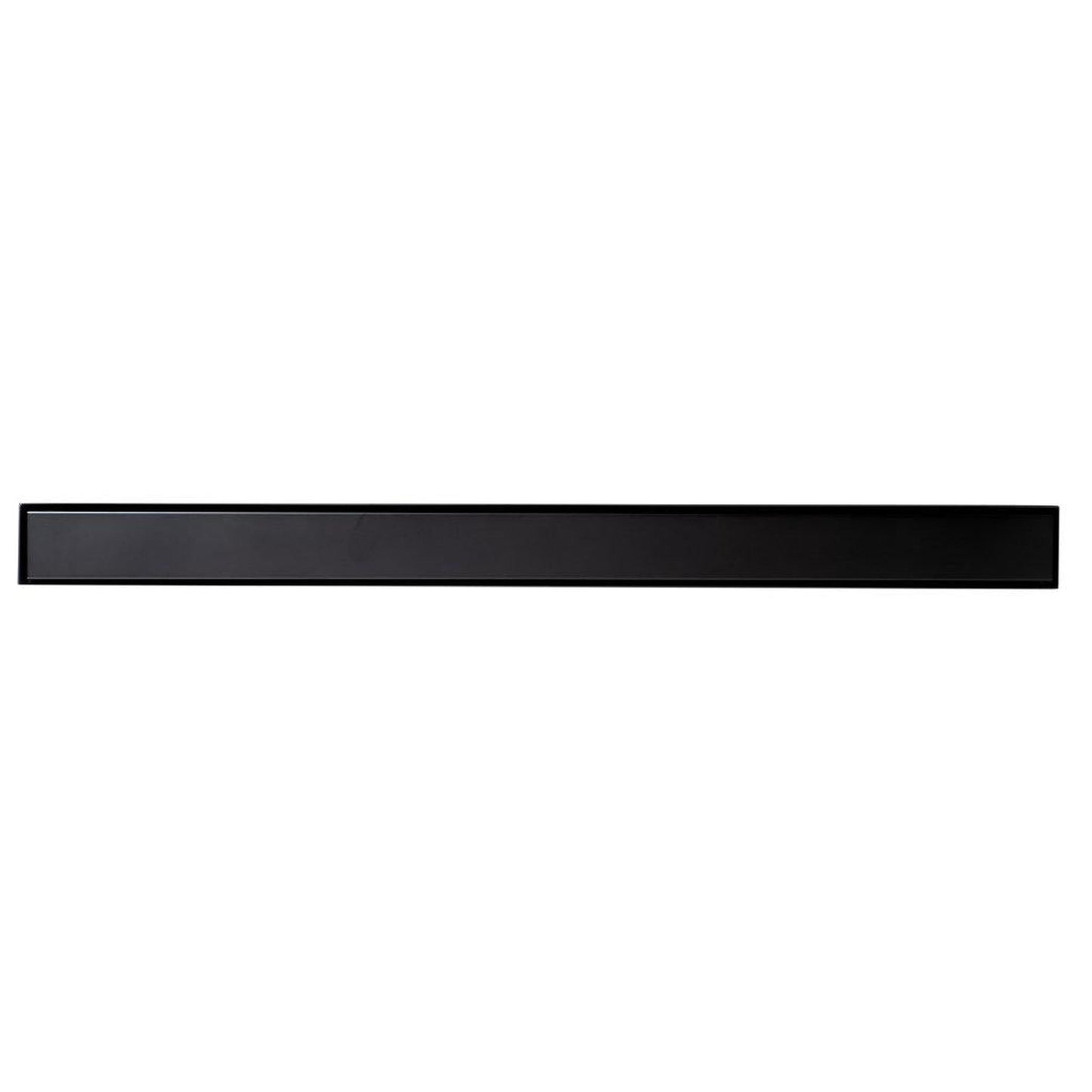 ALFI Brand ABLD36B-BM 36" Black Matte Stainless Steel Rectangle Linear Shower Drain With Solid Cover