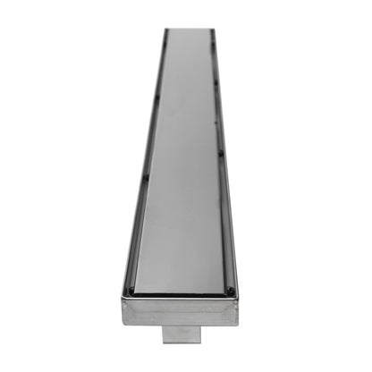 ALFI Brand ABLD36B-PSS 36" Polished Stainless Steel Rectangle Linear Shower Drain With Solid Cover